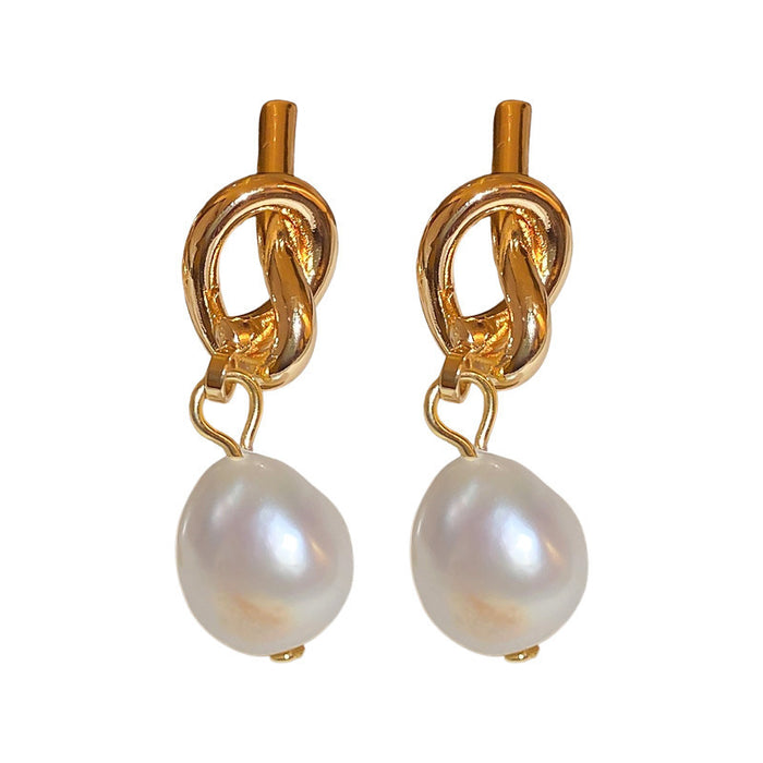 Wholesale Elegant Pearl Earrings Women's Simple Rope Pearl Pendant Small Earrings