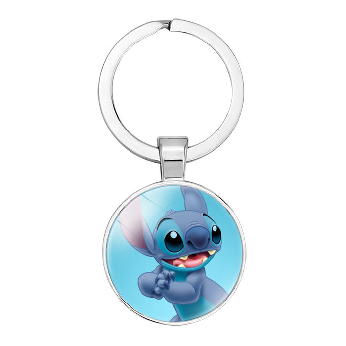 Wholesale Glass Alloy Time Stone Cartoon Keychain JDC-KC-NingX009