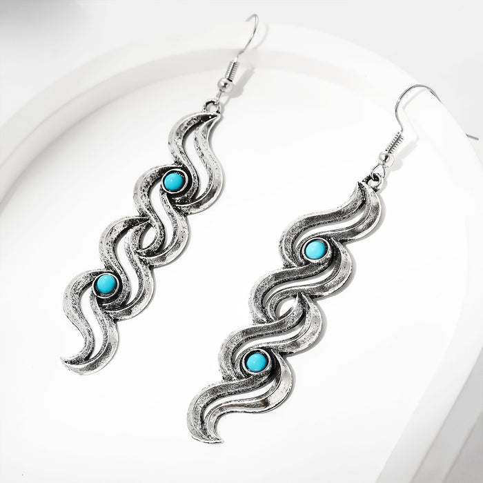 Wholesale Fashionable earrings, retro and personalized turquoise earrings, earrings and accessories