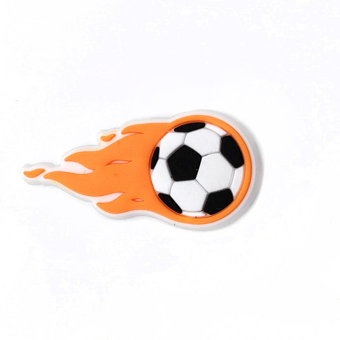 Wholesale 10PCS Cartoon Football Sports Series PVC Hole Shoes Shoe Buckle JDC-SC-WanX008