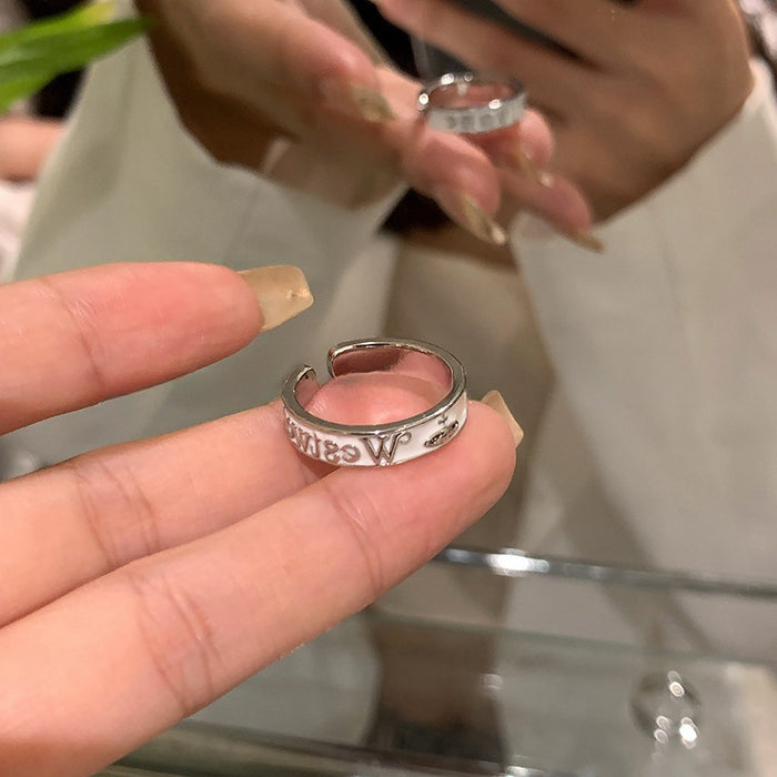 Wholesale Zircon cross opening ring with niche design and adjustable fashion ring