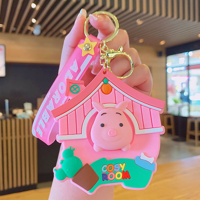 Llavero de monedas de monedas de silicona de dibujos animados al por mayor JDC-KC-KUM017