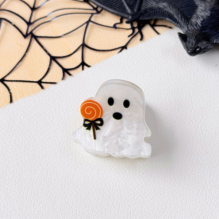 Wholesale Stylish  Hair Clips With Ghost Owl Pumpkin Black Cat Candy Designs Fabric Hair Accessory For Party And Gift Resale
