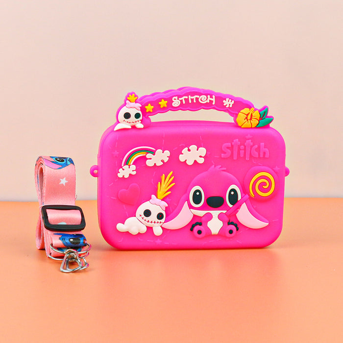 Wholesale Cute Silicone Crossbody Bag Cartoon Design Macaron Color Coin Purse MOQ≥10
