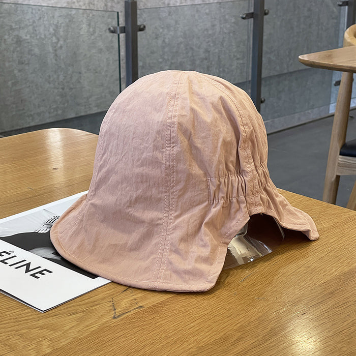 Wholesale New quick drying fisherman hat, simple, sun resistant, lightweight, breathable, short eave, elastic basin hat, large eave hat