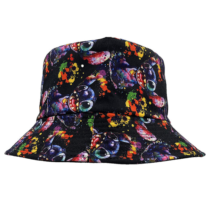 Wholesale New Graffiti Black Cartoon Printing Adult Bucket Hat JDC-FH-AXing029