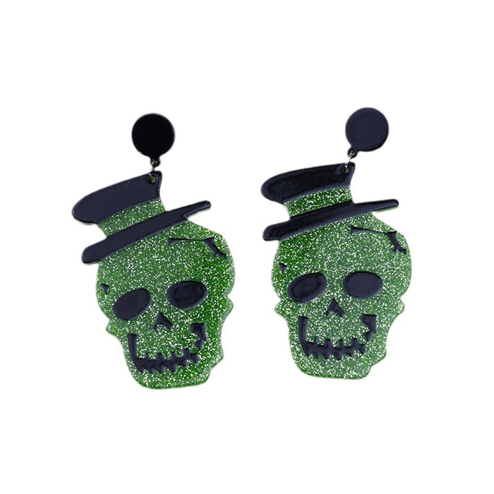 Wholesale  Earrings Design Sense Acrylic Earrings Fashion Personality Skull Alien Earrings Ear Accessories