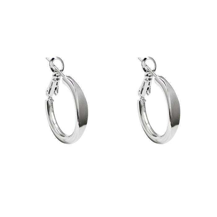 Wholesale Flat Plain Hoop Earrings