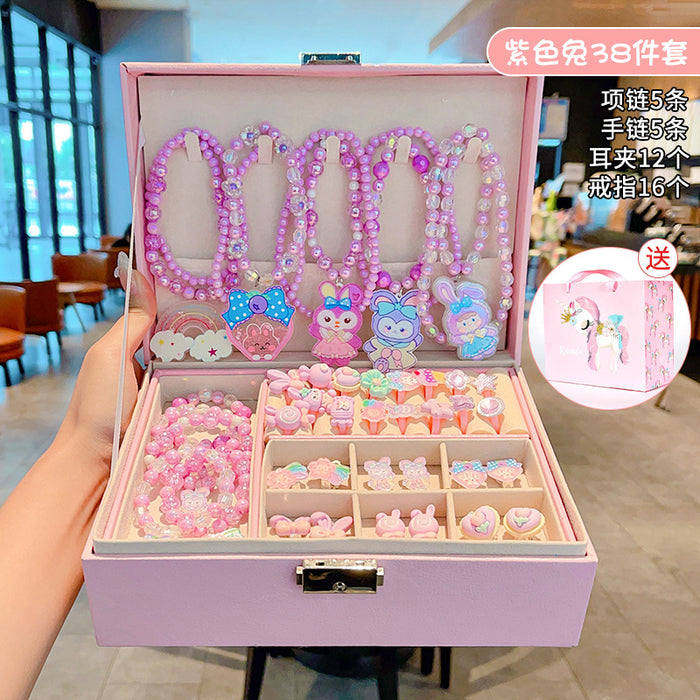 Wholesale Children' s New Headwear Girl Birthday Gift Jewelry Box Princess Girl Hair Accessories Set Gift Box Baby Hair Clip