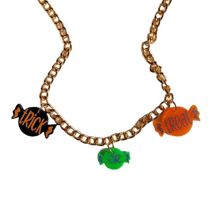 Wholesale Acrylic necklace, bat, pumpkin, candy, ghost, cute, funny, creative ornament