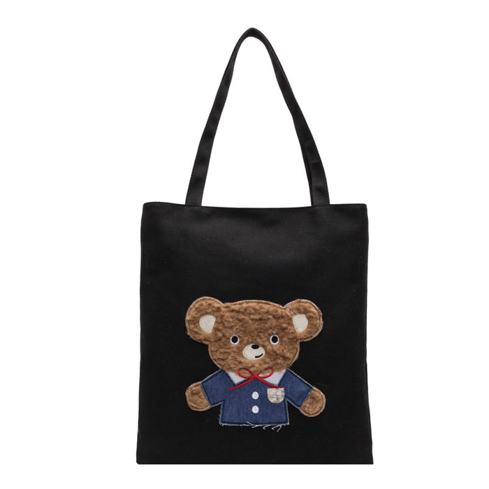 Wholesale Versatile Cartoon Art Single Shoulder Cloth Bag Tote Bag Commuter New Handheld Crossbody