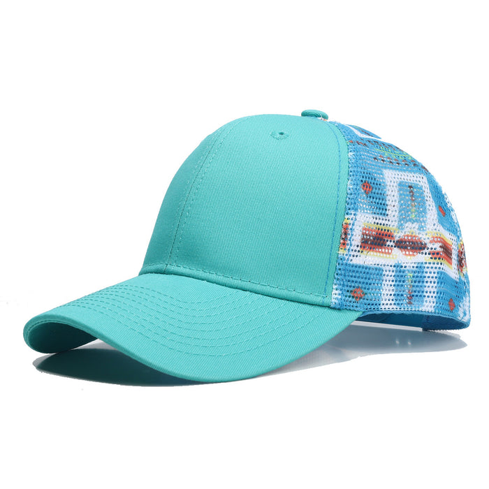 Wholesale Gradient color baseball cap, outdoor hiking with hard lining, non deformable light plate mesh cap