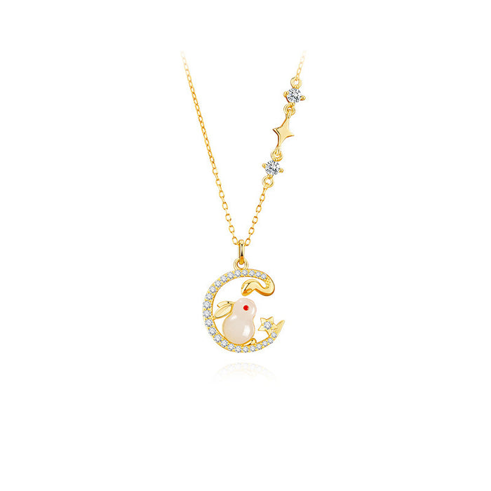 Wholesale   Snake Rabbit Necklace Hetian Jade Pendant Advanced Necklace