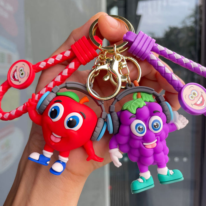 Wholesale Fruit keychain cute doll backpack hanging car decoration
