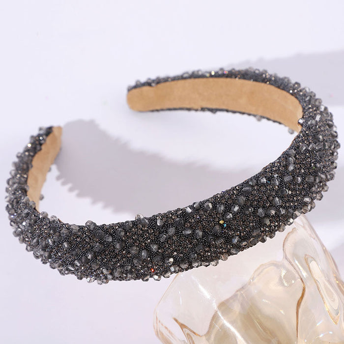 Wholesale Women' s diamond headband retro and versatile ladies evening show temperament headwear