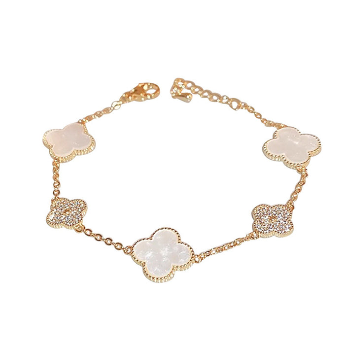 Wholesale Lucky Four Leaf Clover Bracelet, Light Luxury Style, Hand Accessories, Fashion Accessories