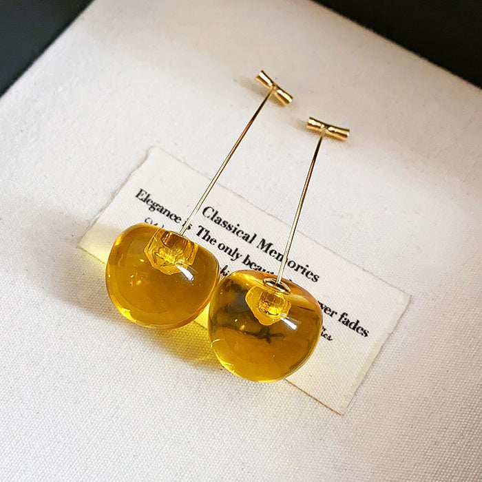 Wholesale Alloy Cherry Earrings Cute Design Fashion Jewelry Accessory