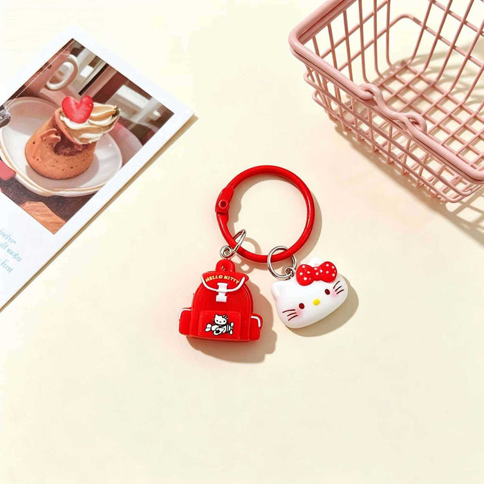 Wholesale Resin Cartoon Cat Bell Keychain Girly Bag Charm Decorative Accessory Gift For Friend
