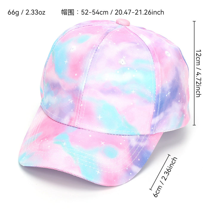 Wholesale Children' s colorful tie-dye baseball cap outdoor sun hat