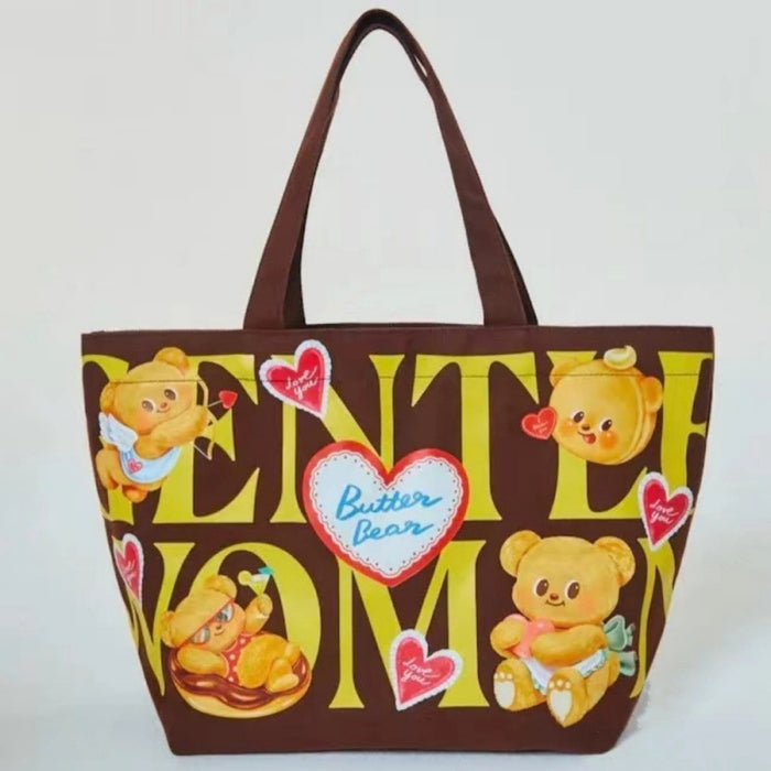 Wholesale Canvas Bag Bear Joint Tote Bag Cute Cartoon Large Capacity Handbag