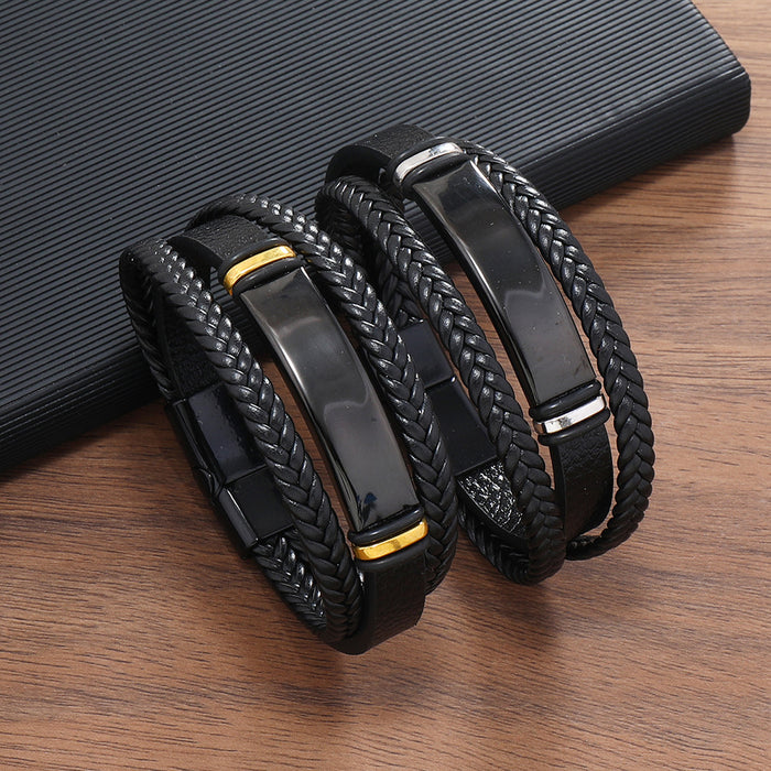 Wholesale Leather Bracelets Handmade Braided Pu Leather Bracelet JDC-BT-XH014