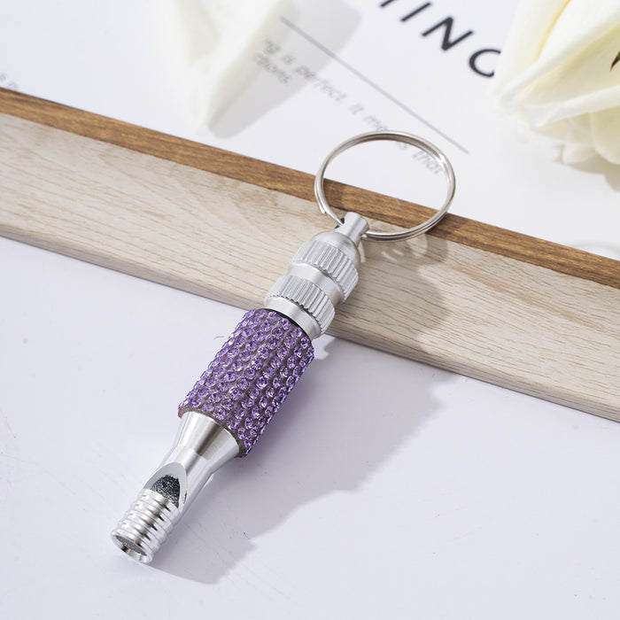 Wholesale Diamond Aluminum Whistle Keychain JDC-KC-ZY020