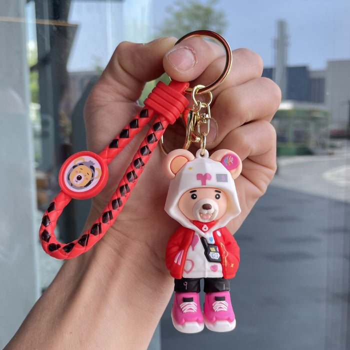 Wholesale Cartoon Fashion Keychain Pendant 3D Doll Couple Bag Pendant Doll Grabbing Machine Small Gift