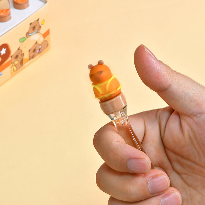 Wholesale Cute Capybara Quicksand Spinning Gel Pen Creative Spinning Stress Relief Pen Cartoon Spinning Fun Student Decompression Pen