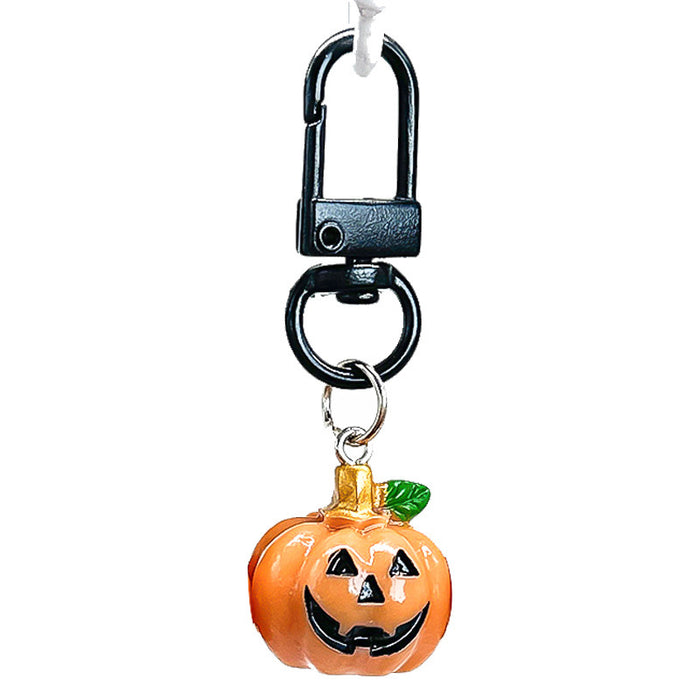 Wholesale  Halloween 3D Pumpkin Resin Keychain JDC-KC-TYS018