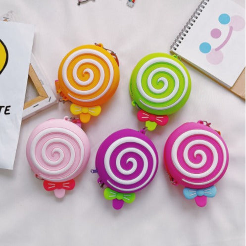 Wholesale Light Green Anime Cartoon Silicone Coin Purse with Bow Cute Gift