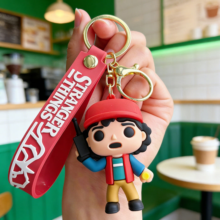 Wholesale Cartoon Dustin Silicone Keychain Car Key Accessory Bag Charm Trendy Gift Boutique Resale MOQ≥2
