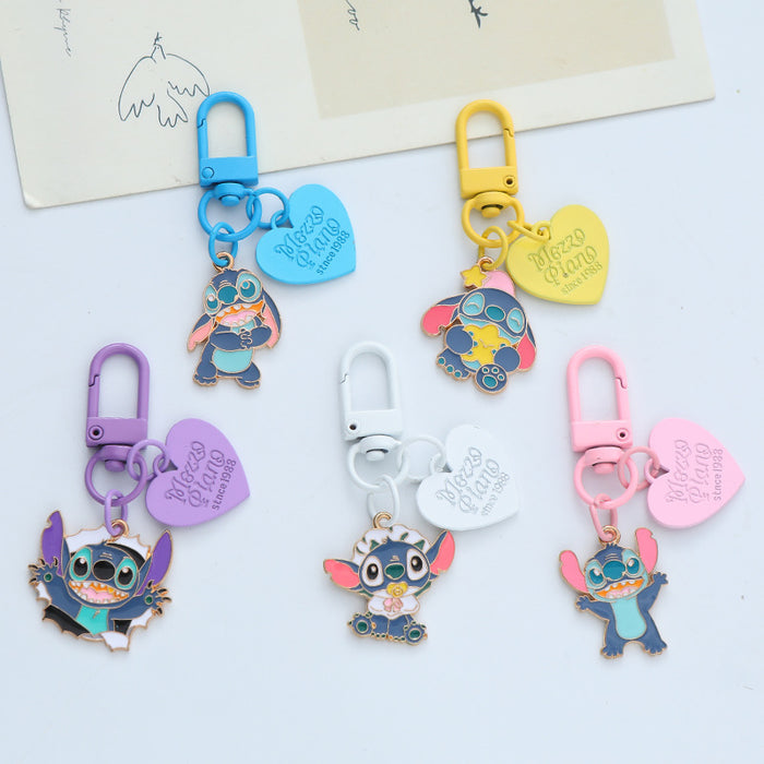 Wholesale Cartoon Key Chain Alloy Jewelry Backpack Key Pendant School Bag