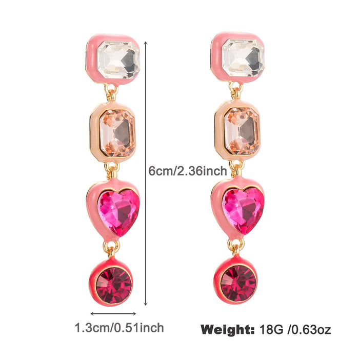 Wholesale Pink Butterfly Love Enamel Oil Drop Bracelet Earring Set JDC-BT-KenJie003