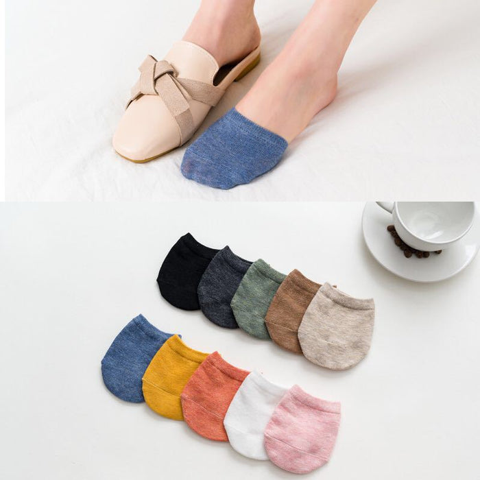 Wholesale Invisible Half Foot Socks Cotton Sweat Absorbing Boat Socks Thin Edition