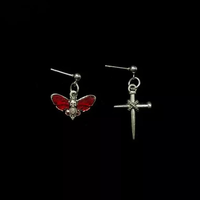 Wholesale New popular stainless steel earrings with asymmetrical cross earrings
