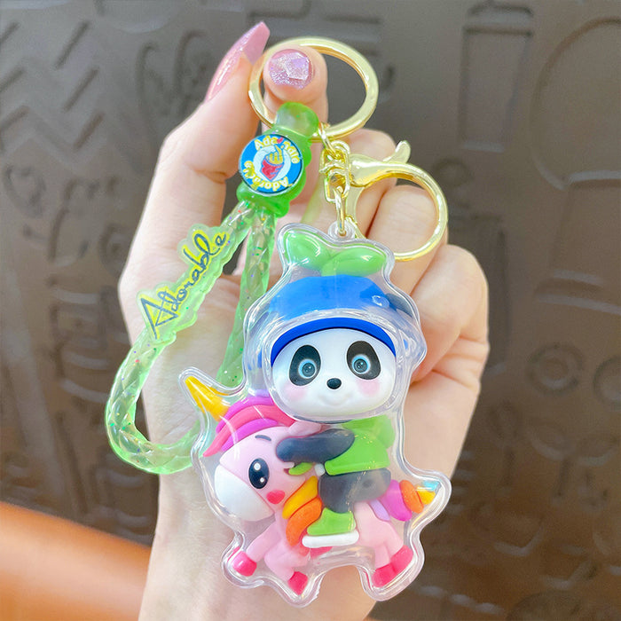 Wholesale Acrylic Shell Panda Keychain JDC-KC-YanG049