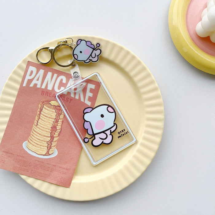 Wholesale Acrylic Cartoon Transparent Card Holder Keychain JDC-KC-ZhangX005