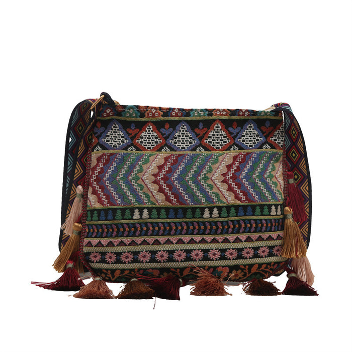 Wholesale Bohemian Tassel Cloth Shoulder Bag - Trendy Street Style for Casual Use