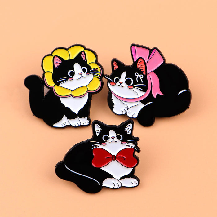 Wholesale Cute black cat brooch badge clothing backpack accessories