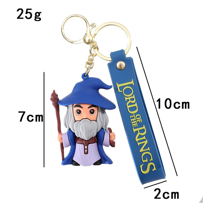 Wholesale 3pcs Silicone Cartoon Keychain Bag Charm