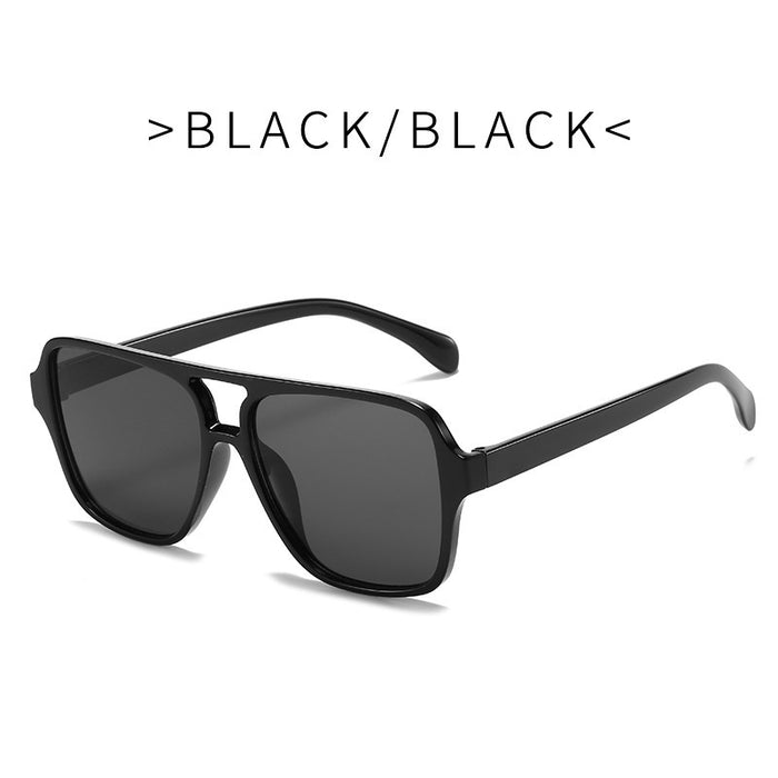 Wholesale Square Sunglasses Retro Large Frame Pilot Glasses Ocean Lens Sunglasses