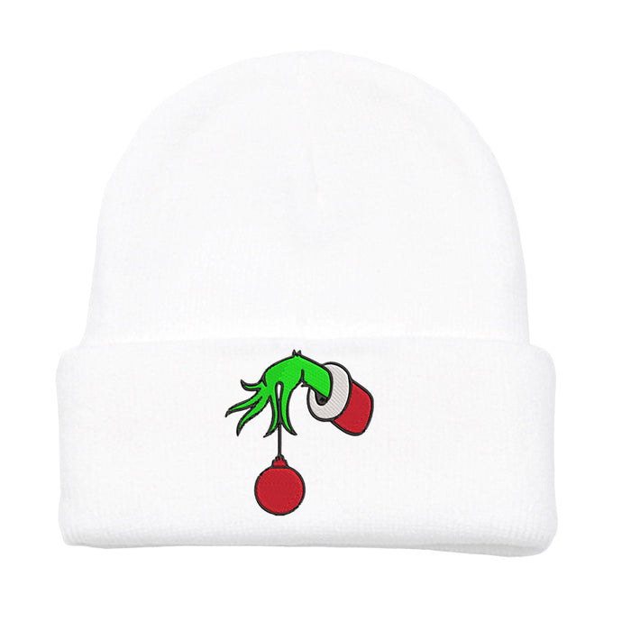 Wholesale Christmas Embroidery Acrylic Wool Knitted Hat JDC-FH-HaiPu011