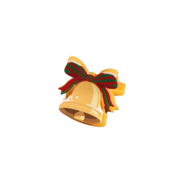 Wholesale Christmas Hair Clips Cute Gingerbread Man Snowman Elk Bell Plastic Hair Accessory For Party Gift