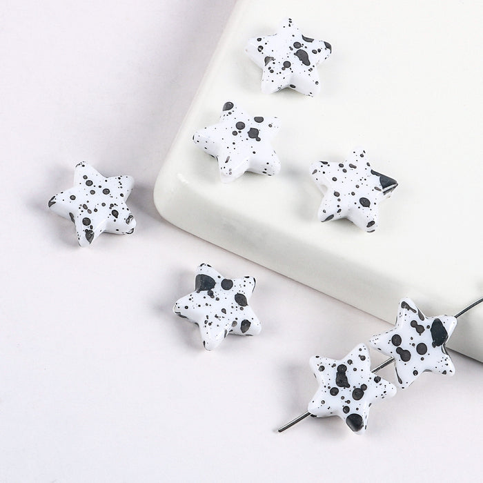 Wholesale New Acrylic Black and White Contrast Effect Love Beads Love Beads Love Beads Loose Beads