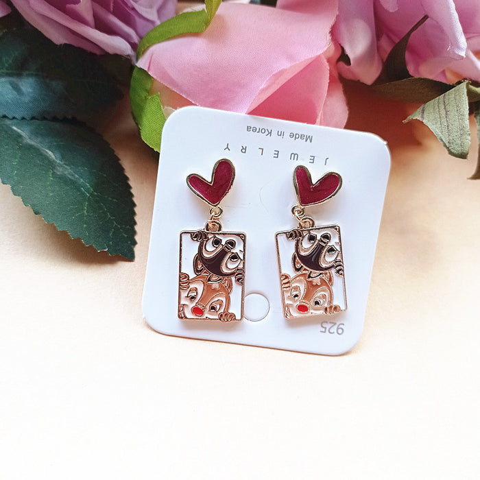 Wholesale Cute Cartoon Alloy Earrings JDC-ES-Xiaox006