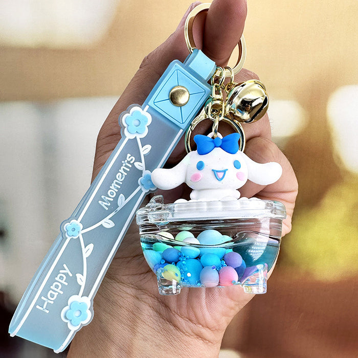 Wholesale Acrylic Cartoon Oil Quicksand Keychain JDC-KC-RunX010