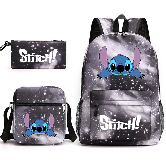 Wholesale Printed Large Capacity Canvas Backpack Three-piece Set JDC-BP-WuDM002