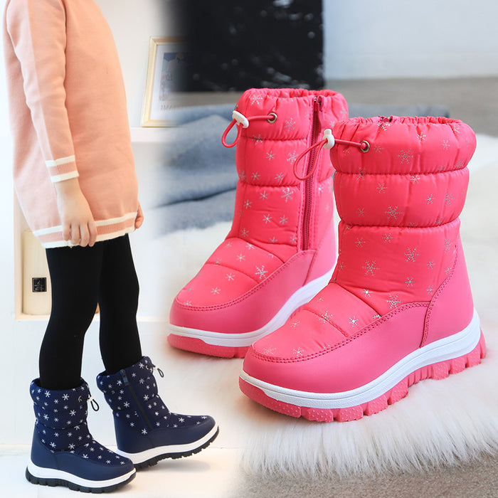 Wholesale A Pair/ Children's Snow Boots High Cut Cute and Fashionable Cotton Shoes Casual and Warm Boots JDC-KS-SB003