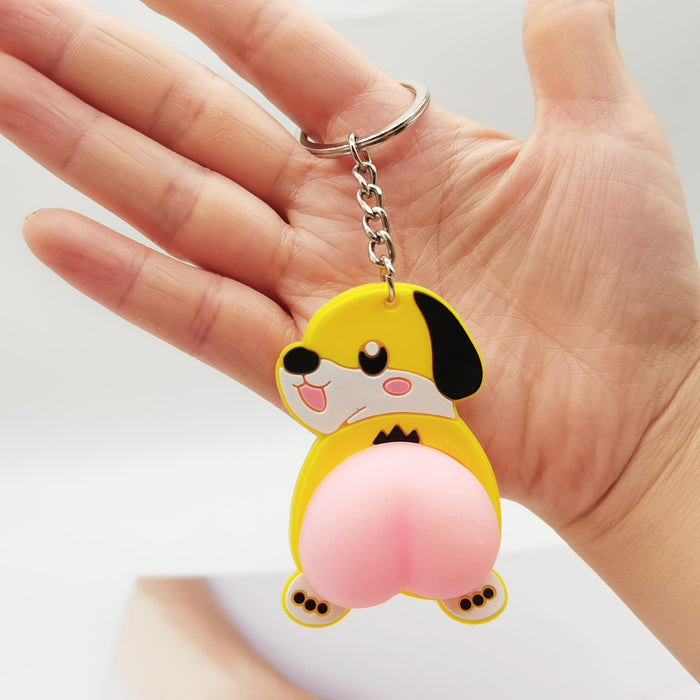 Wholesale PVC Butt Doll Keychain JDC-KC-XiangY066