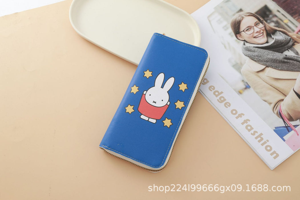 Wholesale PU Leather Cartoon Rabbit Coin Purse Card Holder Wallet Color Block Everyday Fashion Accessory
